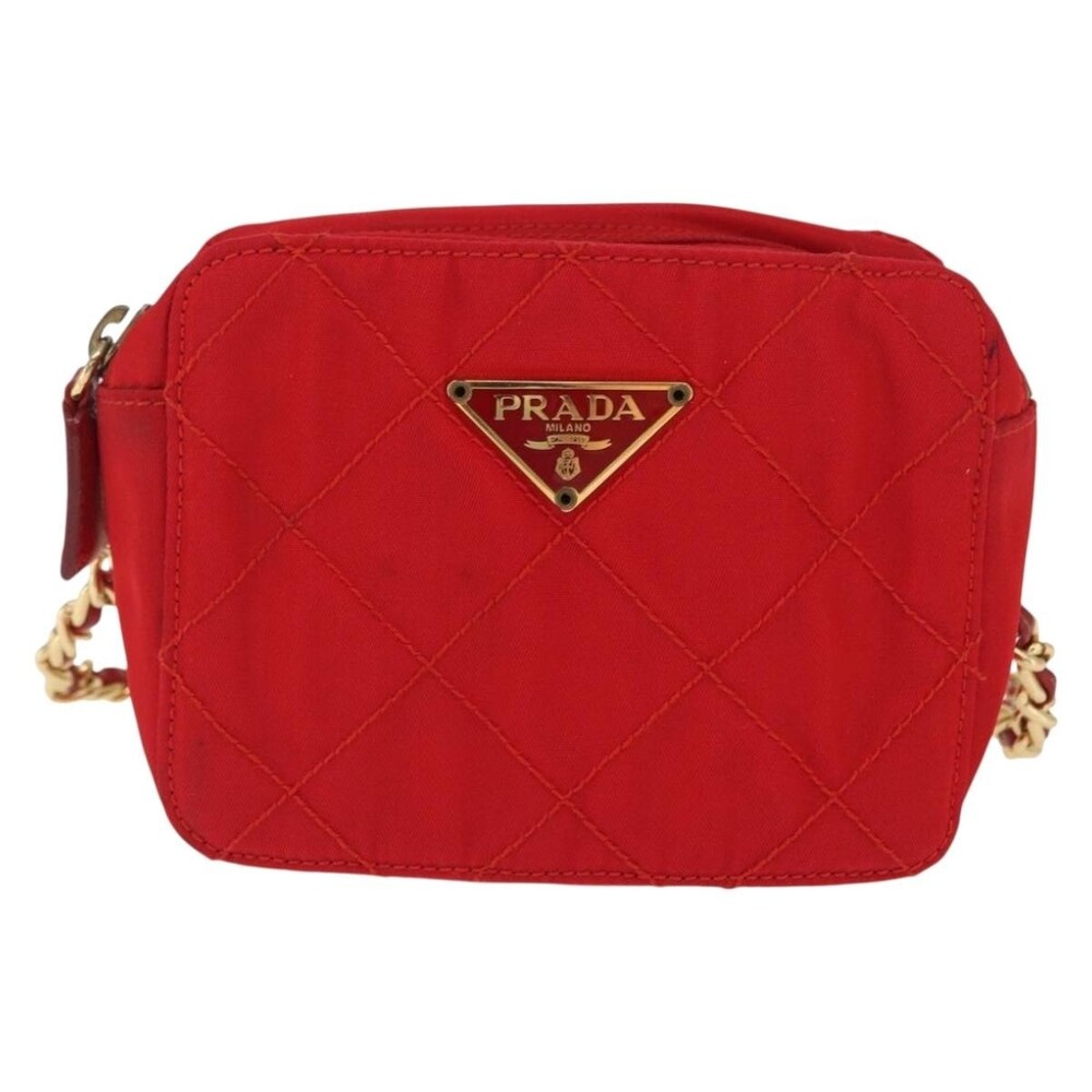 Prada Nylon Shoulder Pouch Red